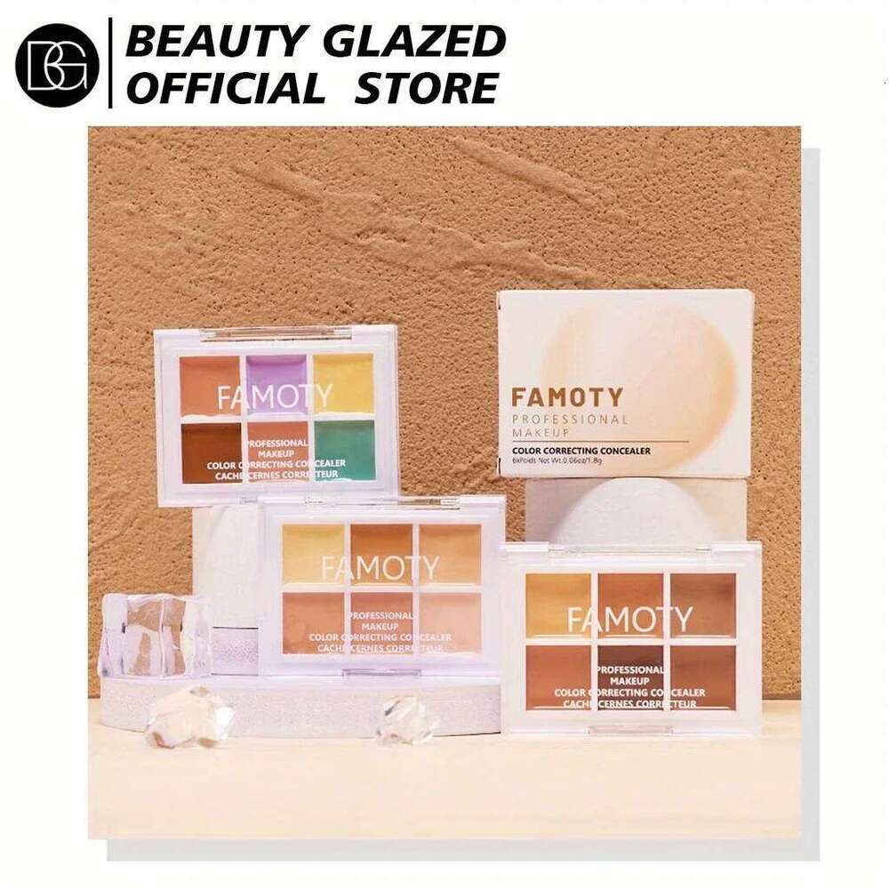2024 New 6 Colors Full Coverage Palette lticolor High Cover waterproof Long-lasting Natural Concealer Face Makeup X250701