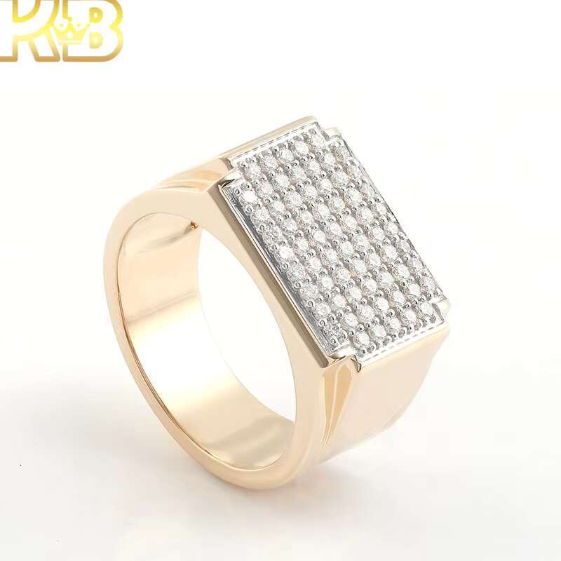 Lab Grown Diamond Hip Hop Jewelry Custom Mens Ring for Men Round Fine Igi Certified Cvd Made Lab Grown Diamond