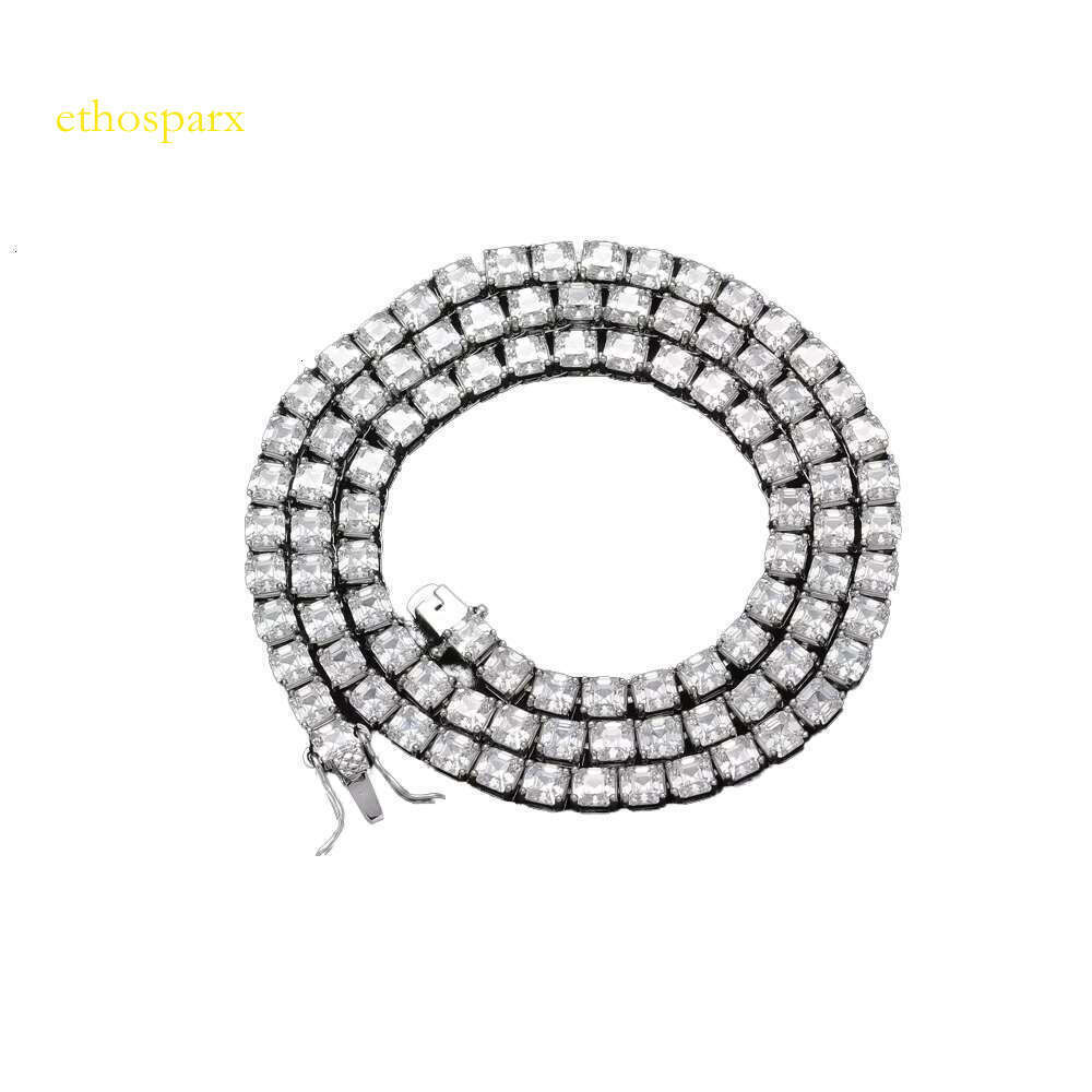 Fashionable Moissanite necklace with CZ ice crystal cross shaped brass chain, suitable for wedding ocns