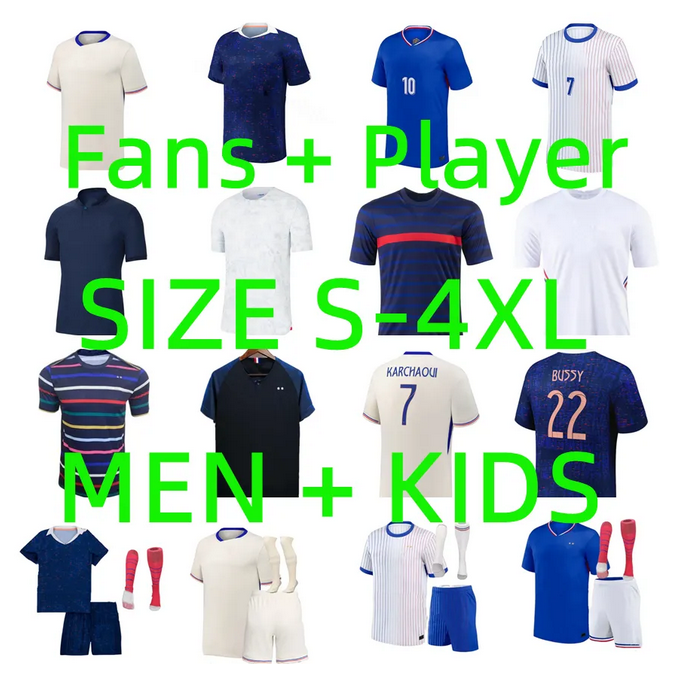 2025 2026 BENZEMA MBAPPE GRIEZMANN soccer jerseys French KANTE POGBA GIROUD GUENDOUZI DEMBELE 25 26 equipement Maillot de football shirt Men kids kit Player version