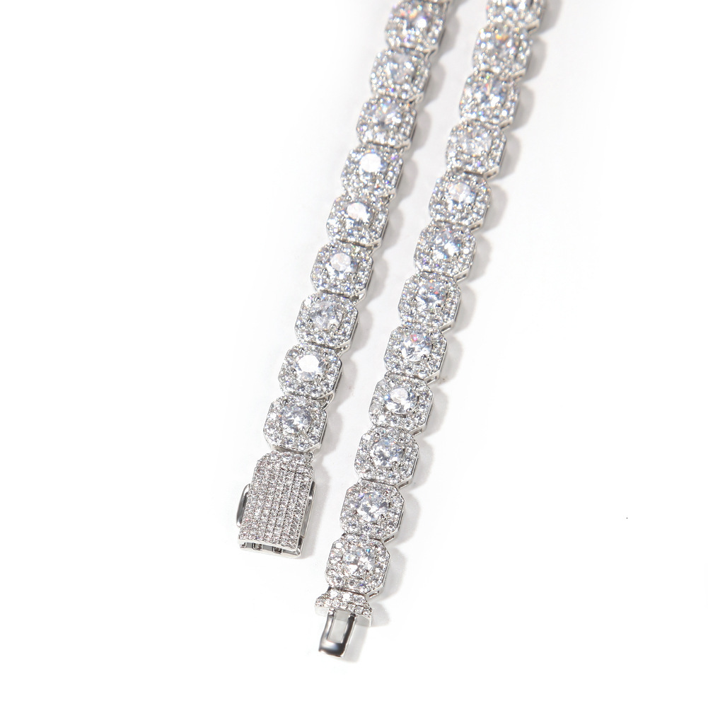 Designer Bracelet Hip Hop 9mm Square Sugar Cube Moissanite Luxury Minimalist Statement Piece Pass the diamond tester
