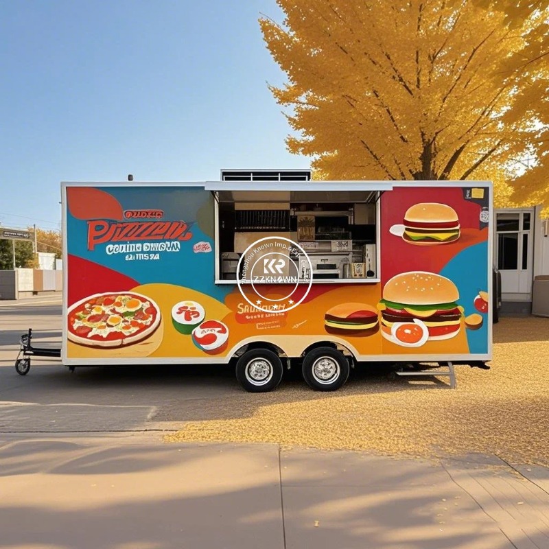 Custom Size Equipment Mobile Kitchen Restaurant Cart Fast Food Truck Mobile Tacos Truck With Kitchen Equipment