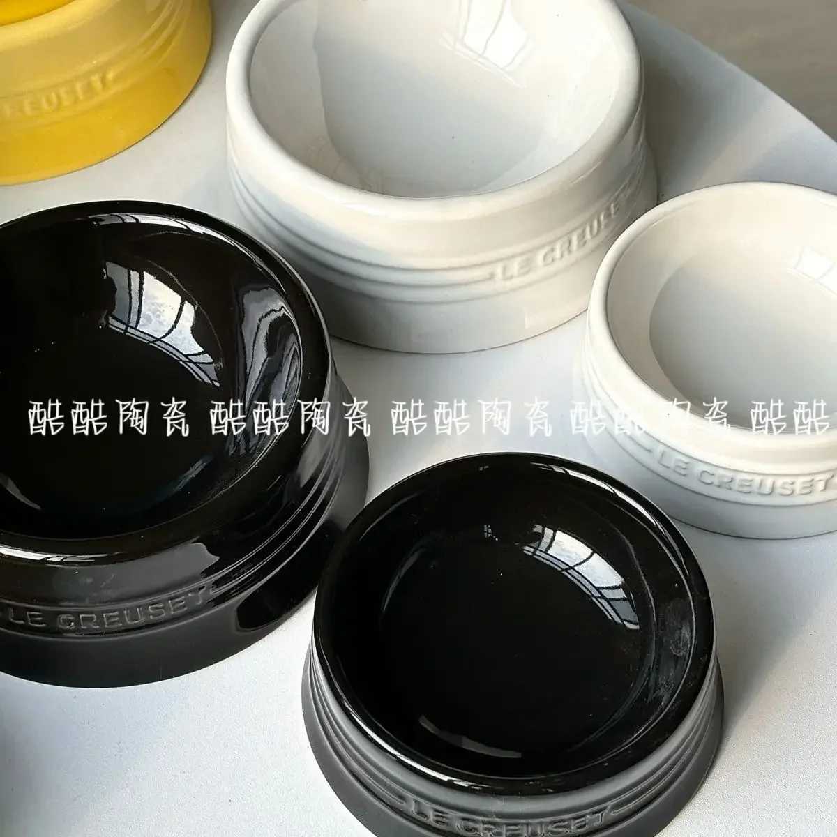 Cool Colored Short Footed Cat Snack Bowl Anti Spill Pet Bowl Neck Protection Dog Water Bowl Cat Supplies Y250630