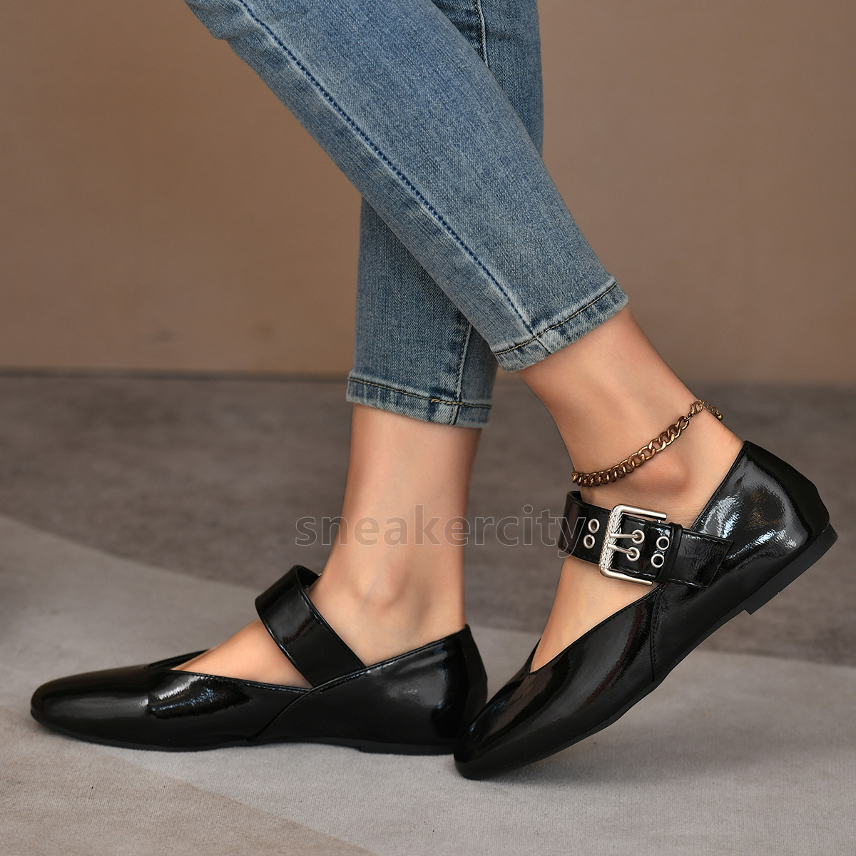 fashion loafers elegant ballet flats heels mary jane shoes luxury leather mules round toe retro womens sandals daily casual soft-soled walking shoes