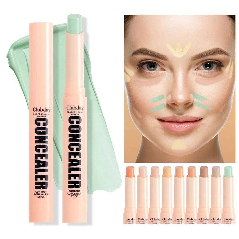 Orange Green Contour Stick Waterproof Matte Concealer Full Cover Acne Dark Circles Nude Foundation Makeup Corrector X250701