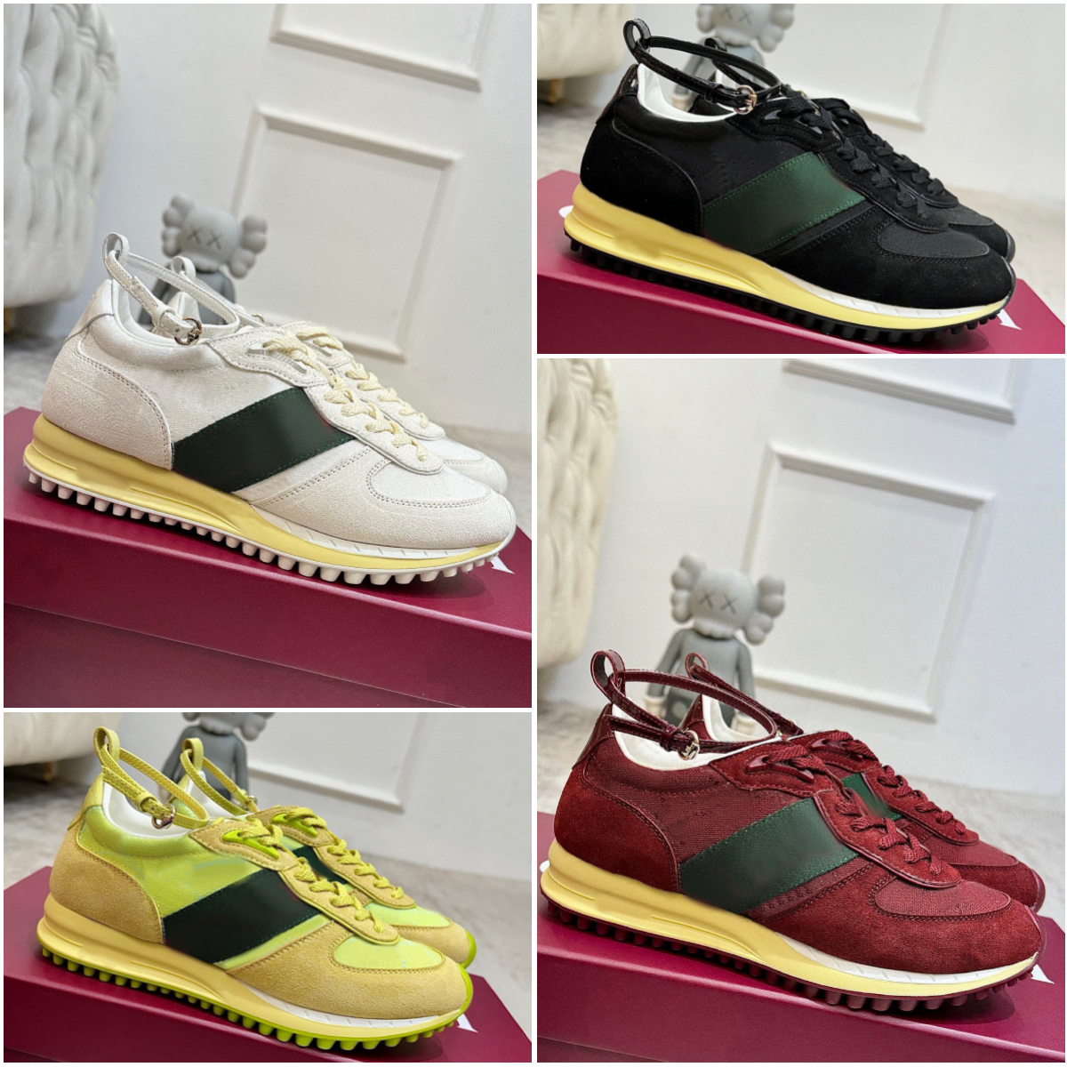 designer Shoes Re-Motion sneaker fashion Women Casual Shoes luxury suede leather Interlocking G nylon Daily Outfit Pointed Toe sneaker Size 35-40