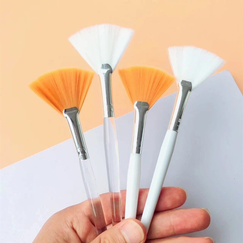 102050pcs Fan Shape Foundation Makeup Brushes Multifunctional Mask Brush Essential Oil Women Beauty Tools 250716