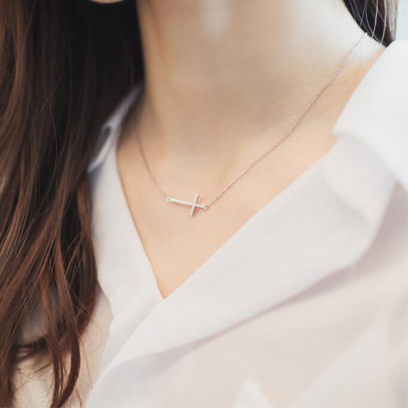 30PCS Stainless Steel Christian Cross Pendant Necklaces Simple Cool Faith Religious Orthodox Jesus Cross Chain Choker for Women Girls