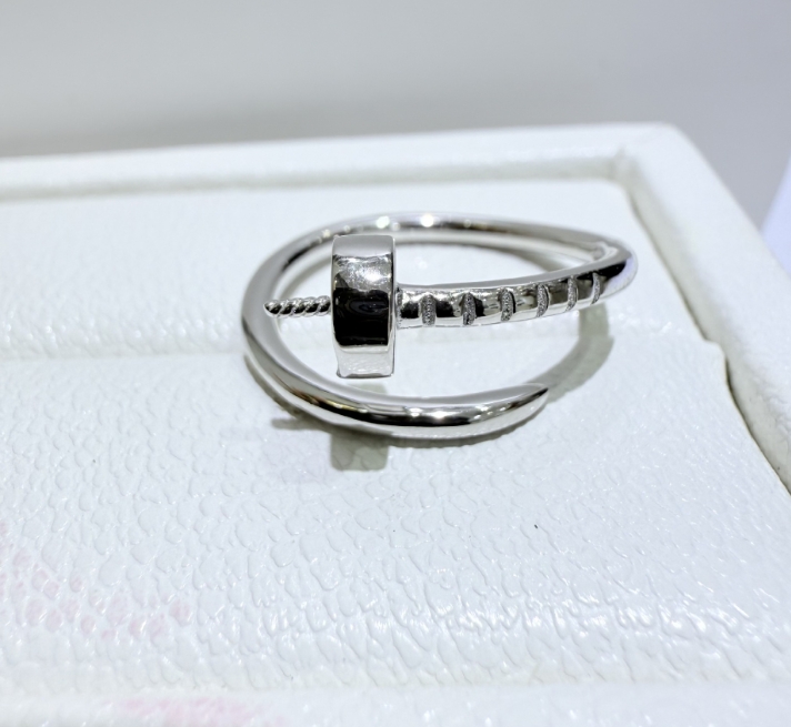 Classic designer nail ring jewelry mens and women Titanium steel Gold-Plated Gold Silver Rose lovers couple rings gift size 5-11