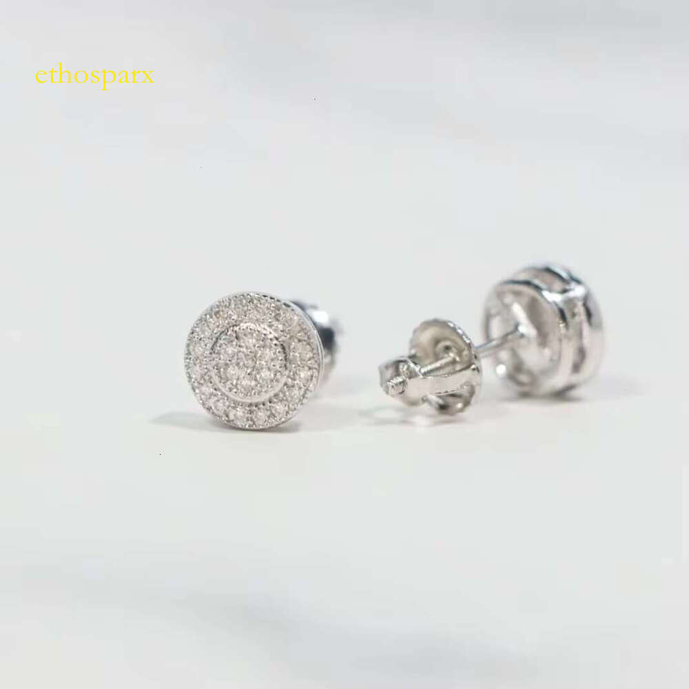 Fine jewelry, round earrings, clustered sier screw back, Vvs chilled silica earrings
