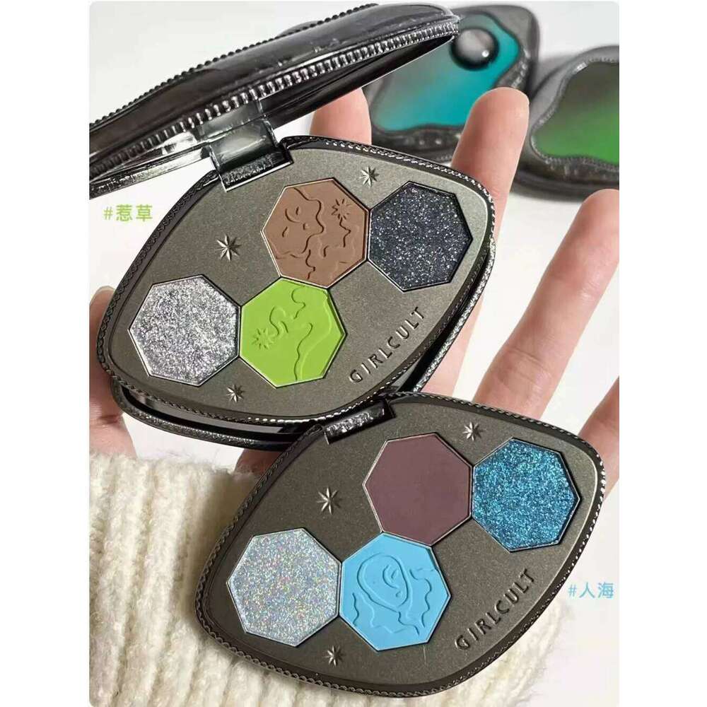 Girlcult Dark series four inventions New metal shiny creative color Cool girl fashion eyeshadow Eye Makeup Beauty X250701