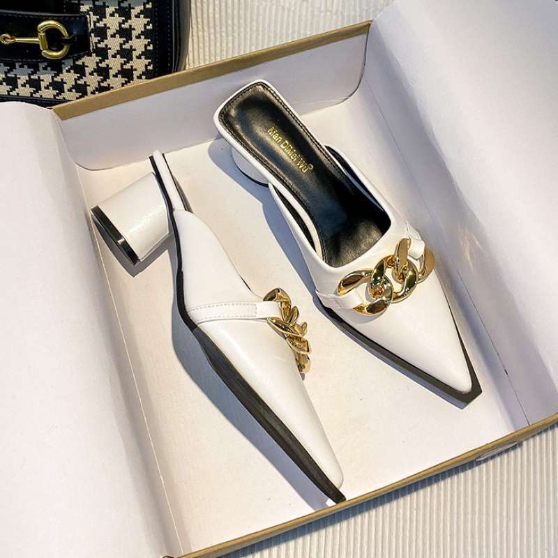 Trendy Butterfly-Knot Mules: Square Heel Loafers for Women - 2024 Collection 4