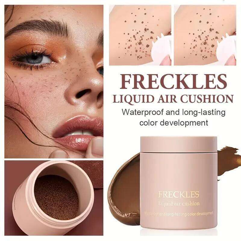 Bionic Vivid Pen, Soft Brown Stamp Air Cushion Freckle Removal Makeup Waterproof Spot Dot Facial Body Painting Pen X250701