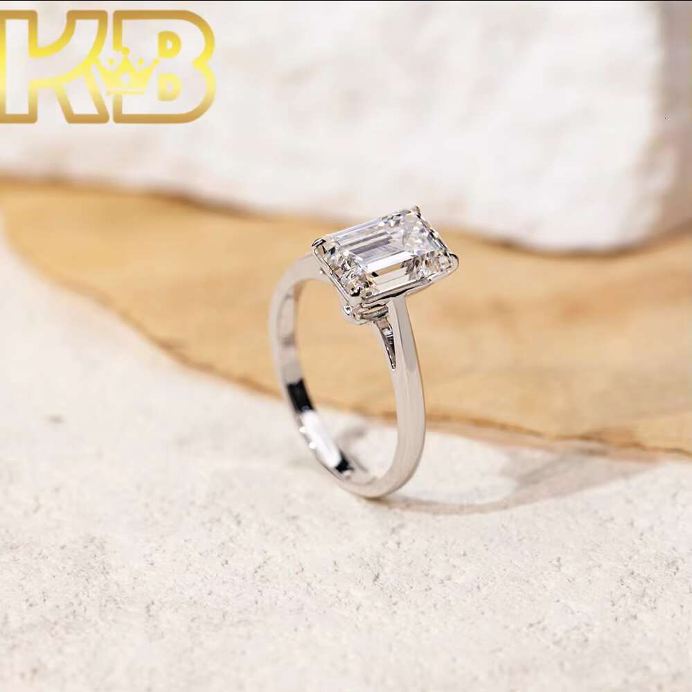 Fashion Show Elegant Lab Created Diamond Jewelry Women Girls Silver Engagement Wedding 925 Silver Diamond Ring