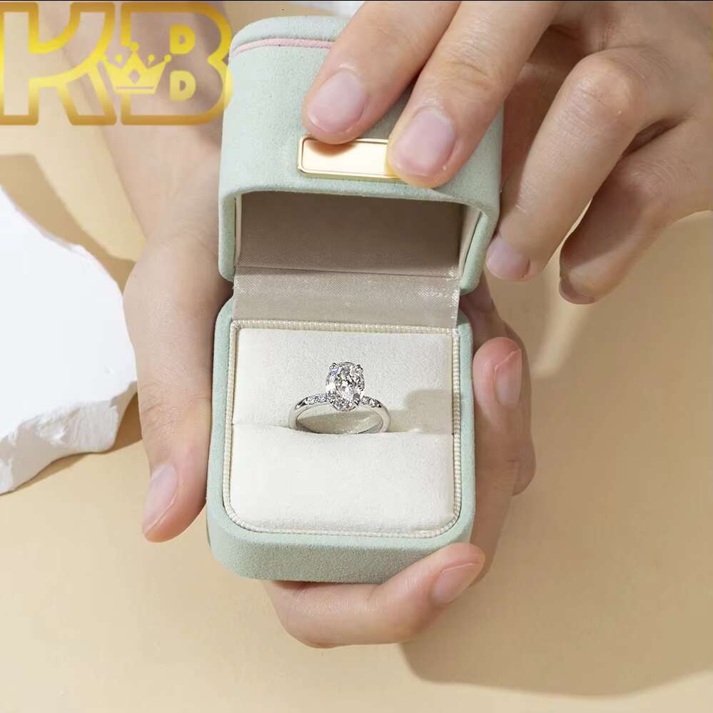 2CT Lab Created Diamond Ring CVD E Man Made Diamond VVS2 Round Cut Diamond 925 Silver Ring for Women