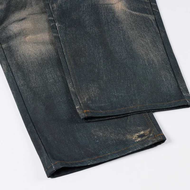 LKC060 Early autumn AC home digital candy printed bead canvas jeans mens trendy brand loose wide leg straight leg pants W250701 W250701