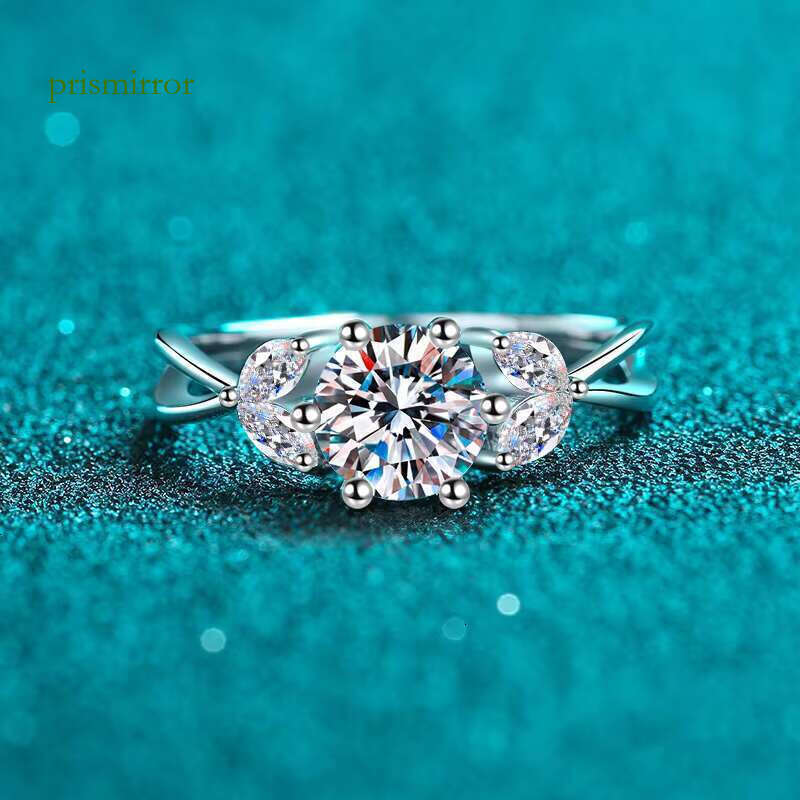 Pure silver women's boutique jewelry, spodumene ring, 1.0ct engagement ring