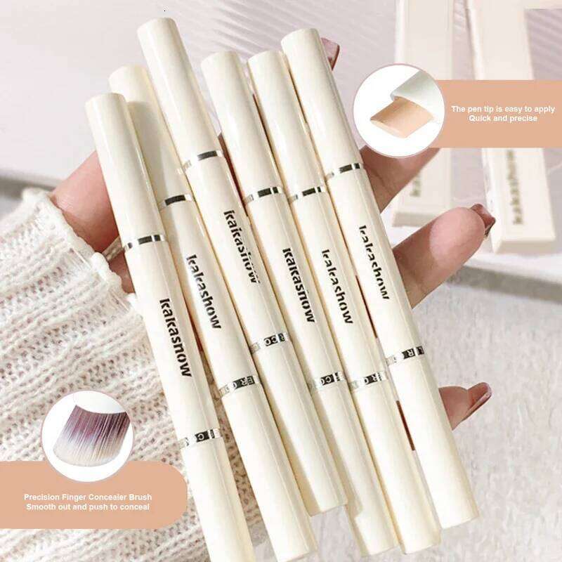 Double Head Moisturising Concealer Stick with Brush 2in1 Makeup Foundation Primer Cream Full Coverage of Dark Circles Cosmetics X250701