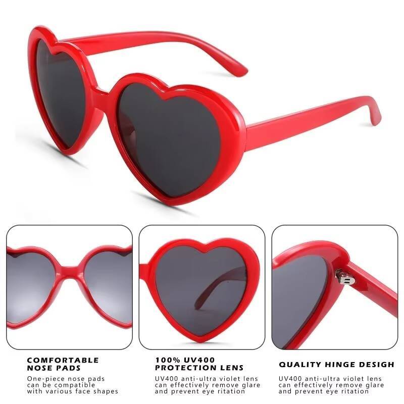 Kids Polarized Love Fashion Cute Heart Glasses Vintage Eyewear Sunglasses for Girls ddmyshoesvip Z260305