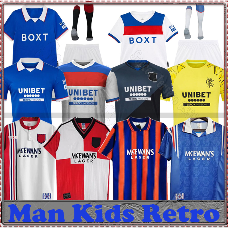 25 26 RangerES Soccer Jerseys 2025 Retro home shirt away Glasgow COLAK ROOFE LUNDSTRAM HAGI BARKER MORELOS TAVERNIER KENT TILLMAN 3RD Football man kids