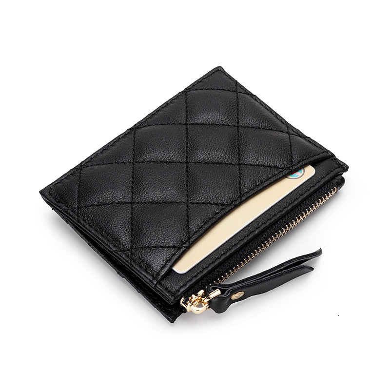 Leather Luxury Wallet Women's Genuine Zipper Coin Purse New Multi-Card Slot Embroidered Quilted Designer Wallet Integrated Bag Foreign Trade Shee