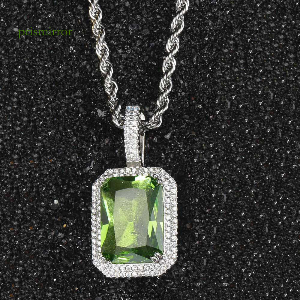 designer new gra Pendant necklaces Sterling Sier VVS Moissanite dia cluster iced out cuban link chain Hip-Hop necklace for men women jewelry gift