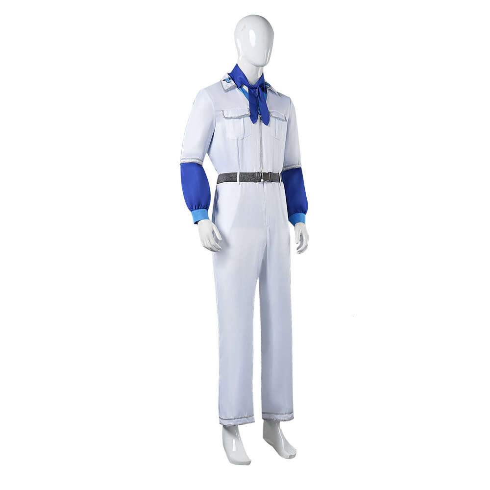 Abba Benny Blue and White Jumpsuit Set Movie Character Band Performance Cosplay Costume