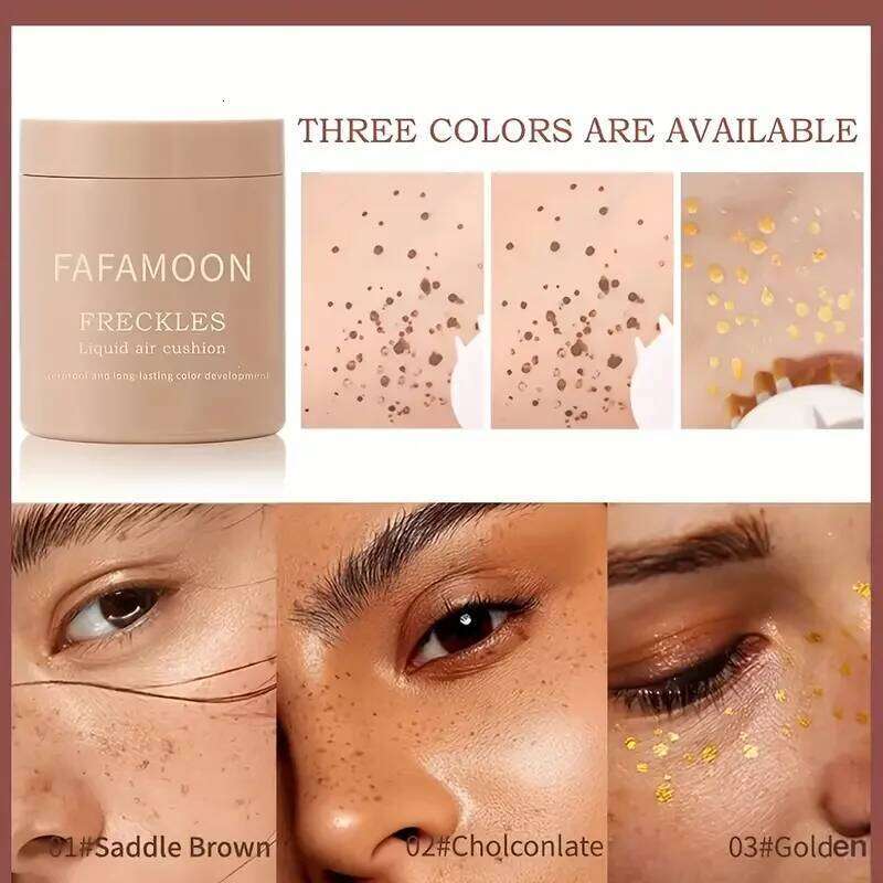 Bionic Vivid Pen, Soft Brown Stamp Air Cushion Freckle Removal Makeup Waterproof Spot Dot Facial Body Painting Pen X250701