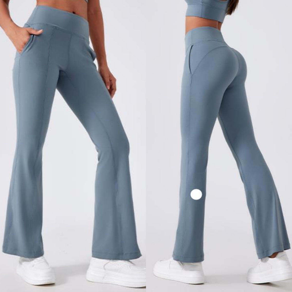 2025-- Women's High-Waist Flare Yoga Pants Comfortable Active Trousers with Concealed Back Pockets