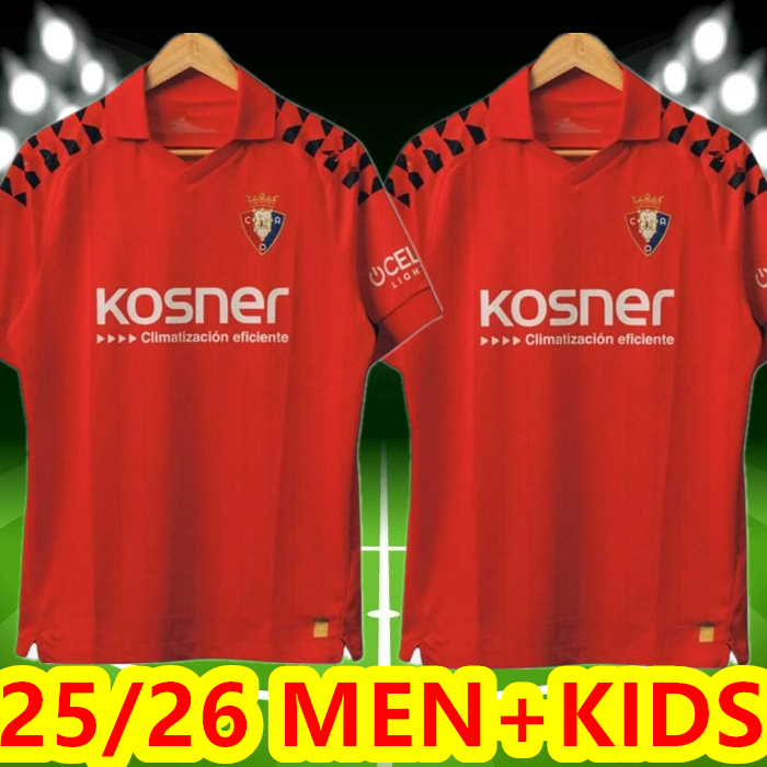 25 26 OSASUNA soccer jersey DAVID GARCiA CHIMY aVILA CAMISETA EQUIPACIoN ADULTO 2025 2026 TORRES MONCAYOLA MANU SANCHEZ home Football shirt