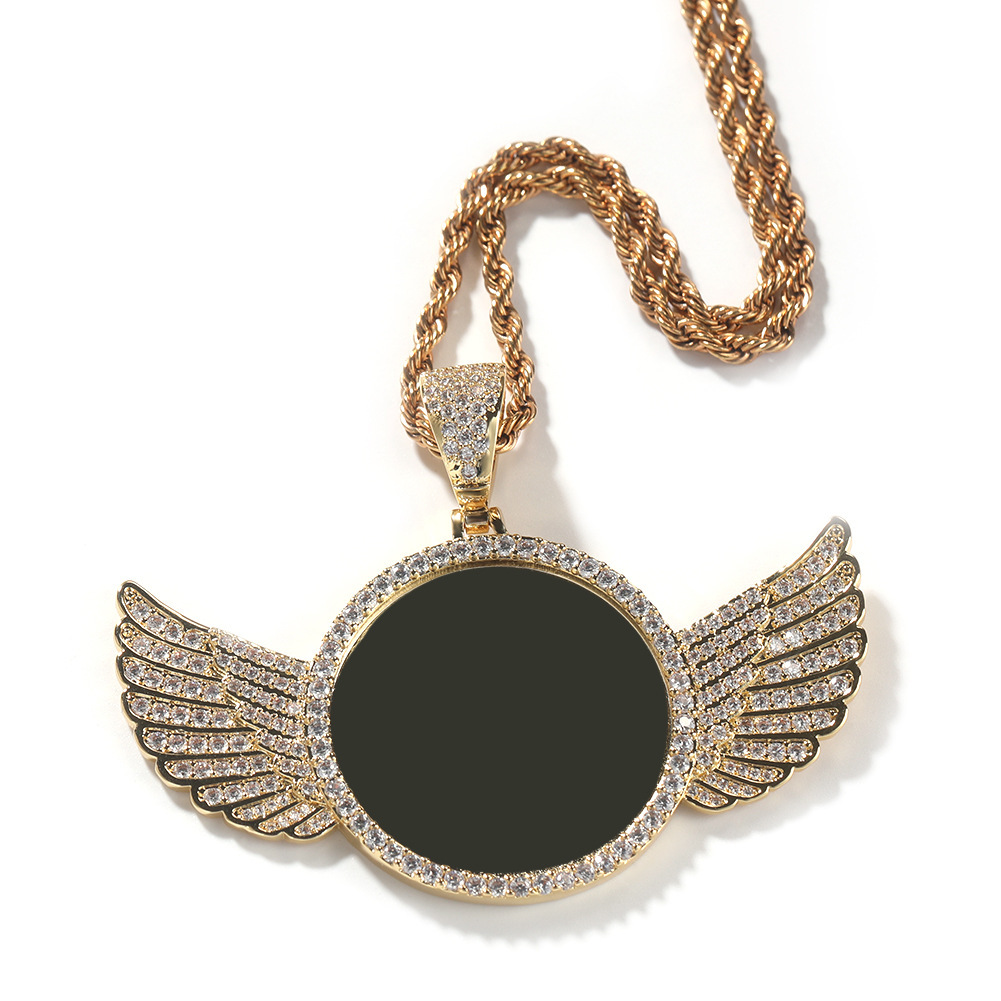Luxury Jewelry High Quality Hip Hop Unique Photo Pendant Iced Out Solid DIY Creative Photo Moissanite Necklace Accessory Pass the diamond tester