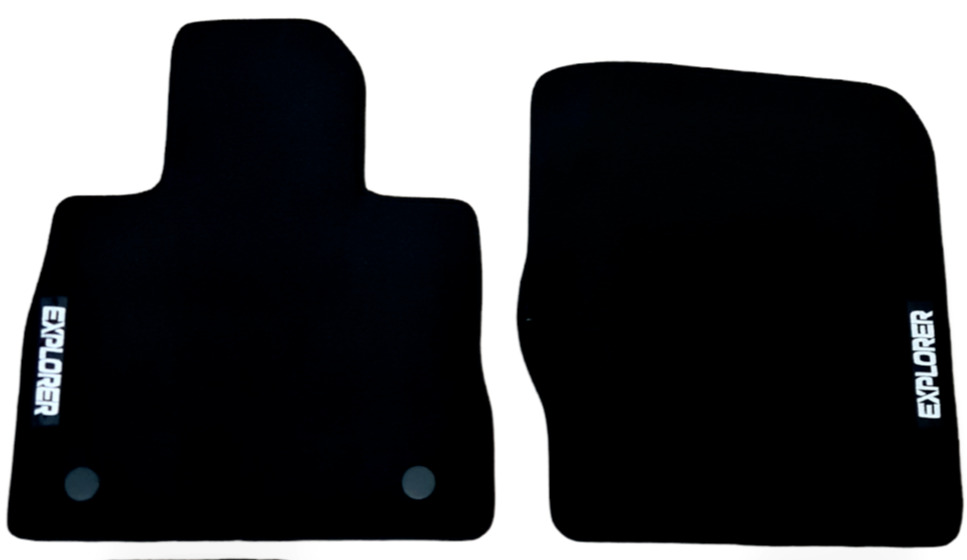 Front Car Floor Mats For Ford Explorer Velour Waterproof Carpet Rugs Auto Liners