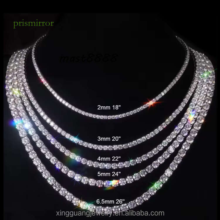 Factory Price Dia Chain Necklace Bracelet S Sier Vvs Moissanite Tennis Link Fine Jewelry for Men Women