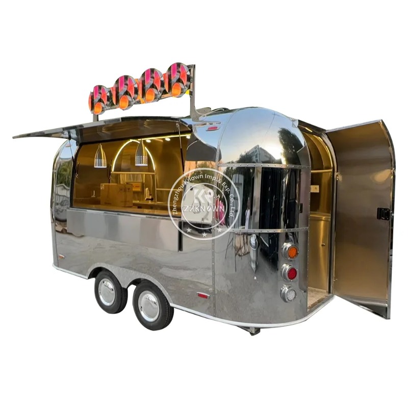 Food Truck Mobile Coffee Affordable Stainless Steel Small Coffee Ice Cream Vending Cart Restaurant Mobile Food Trailer