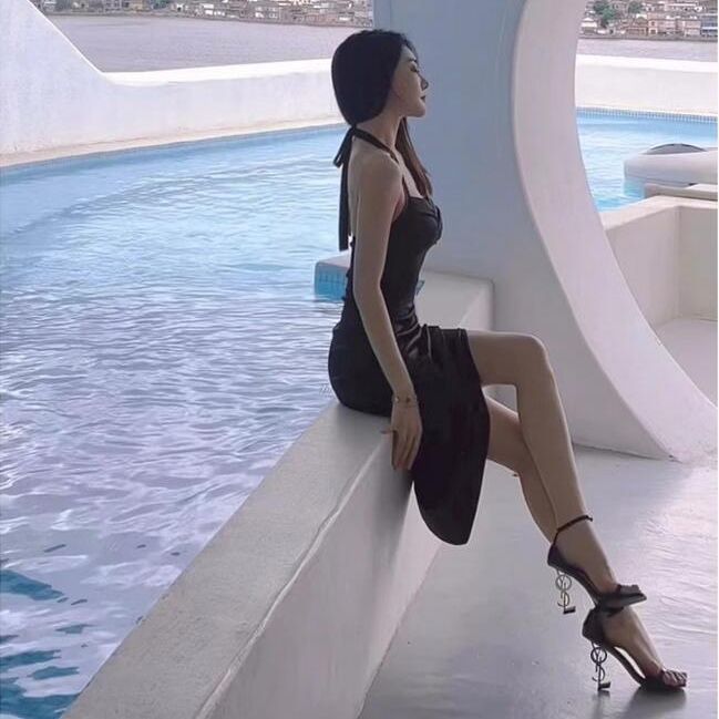 free shipping designer high heels A-line high-heeled sandals letter heel high-heeled shoes women's shoes