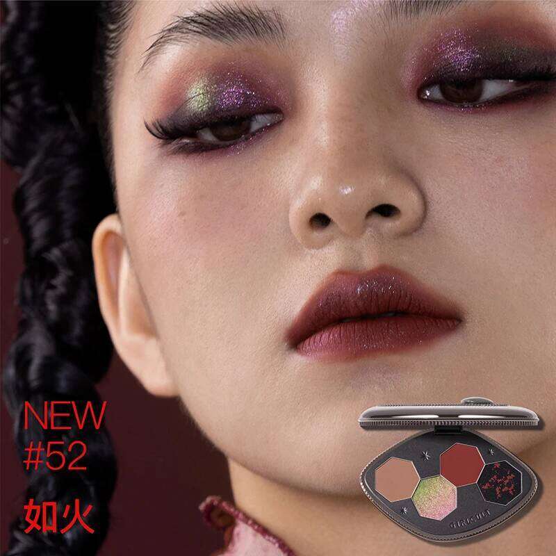Girlcult 4 Color Eyeshadow Palette Shimmer Black Red Matte Chameleon Eye Shadow Vegan Halloween Make Up Sets Cosmetics Full Set X2507