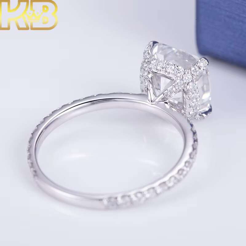 Lab Created Diamond Wedding Ring Set Round Brilliant Cut D Color VS1 Clarity Sustainable Eco Friendly Jewelry Custom Design