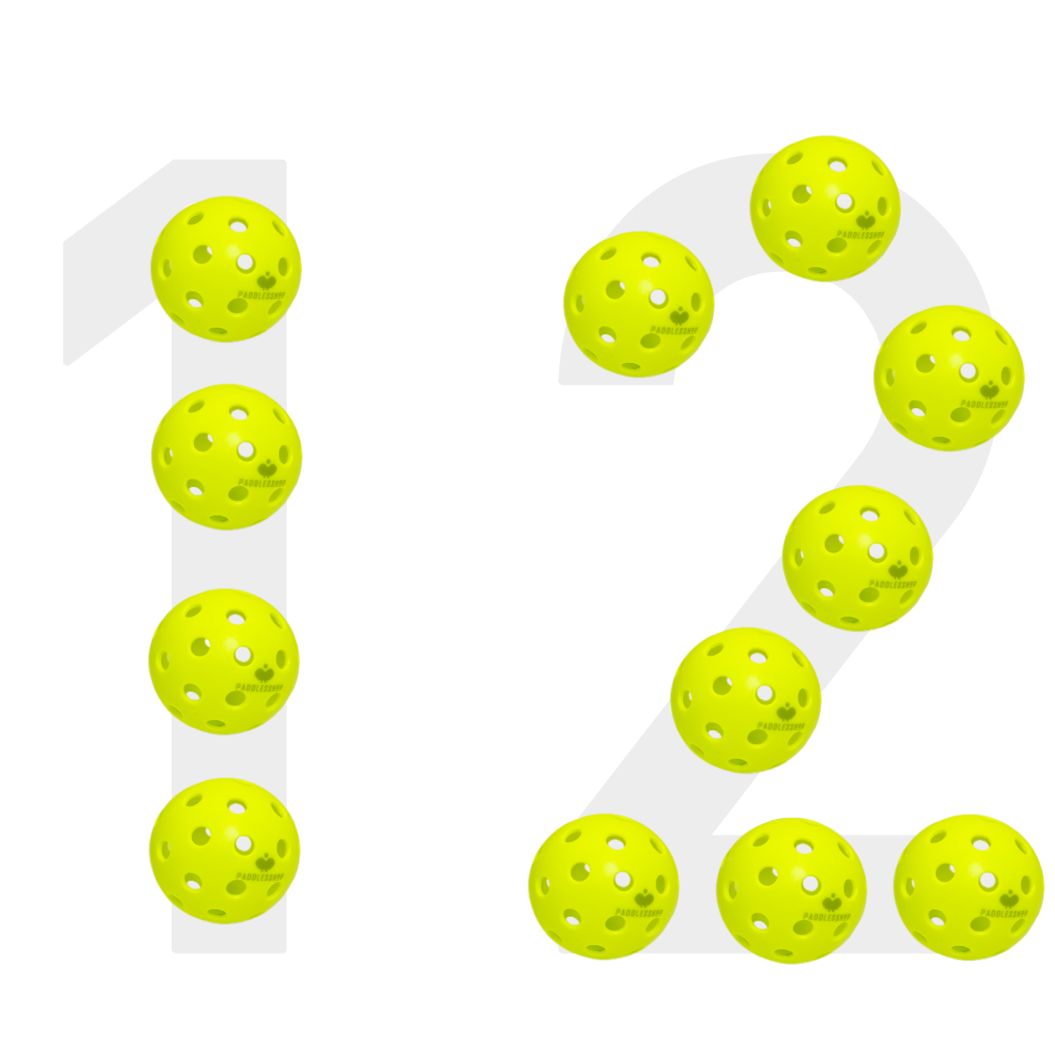 12Pcs Outdoor Pickleball Balls Set 40 Holes Standard Pickleball 74mm Sport Training Practice Ball For Pickleball