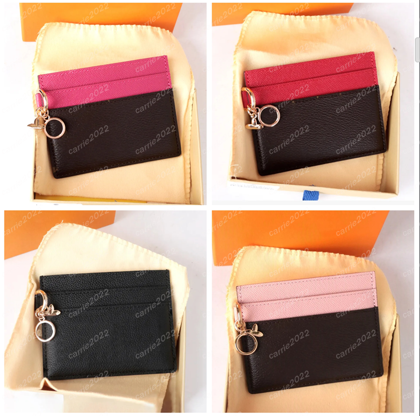 High Quality Women Card Holders purse Starlight designer Fashion Genuine Leather All-match ladies single zipper Classic purses leather wallets Womens wallet Pink