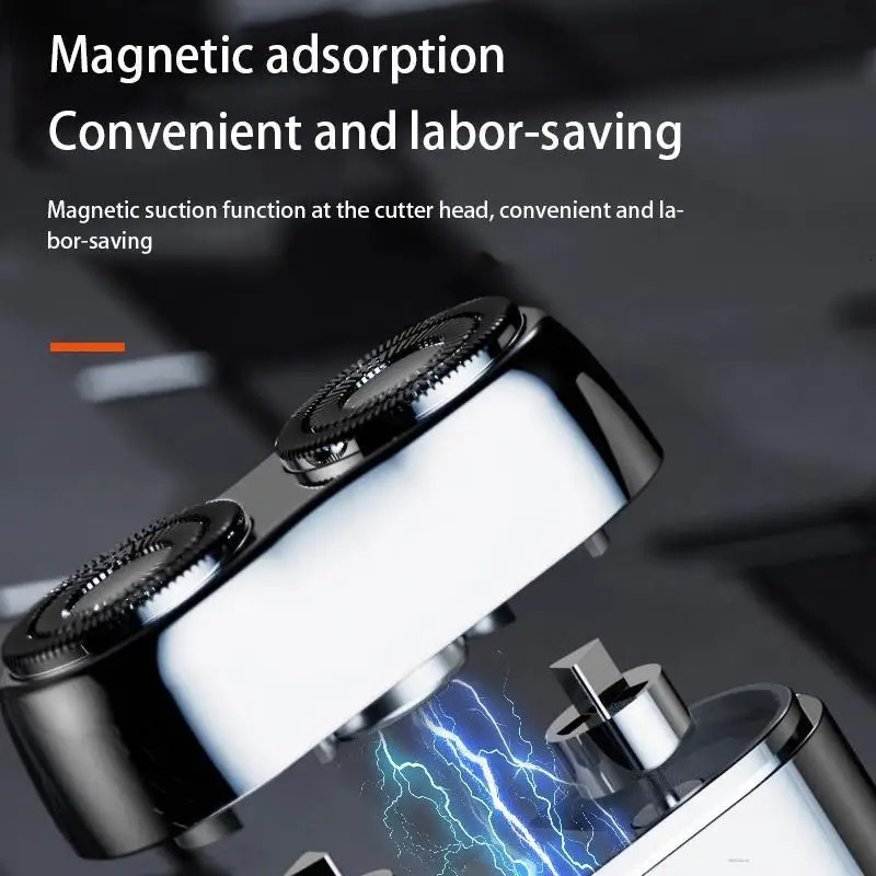 Mini Portable Electric Shave Razor Beard Trimmer Shaver Double Head Mens Beard Razor IPX7 Waterproof Use Pocket Razor 250701