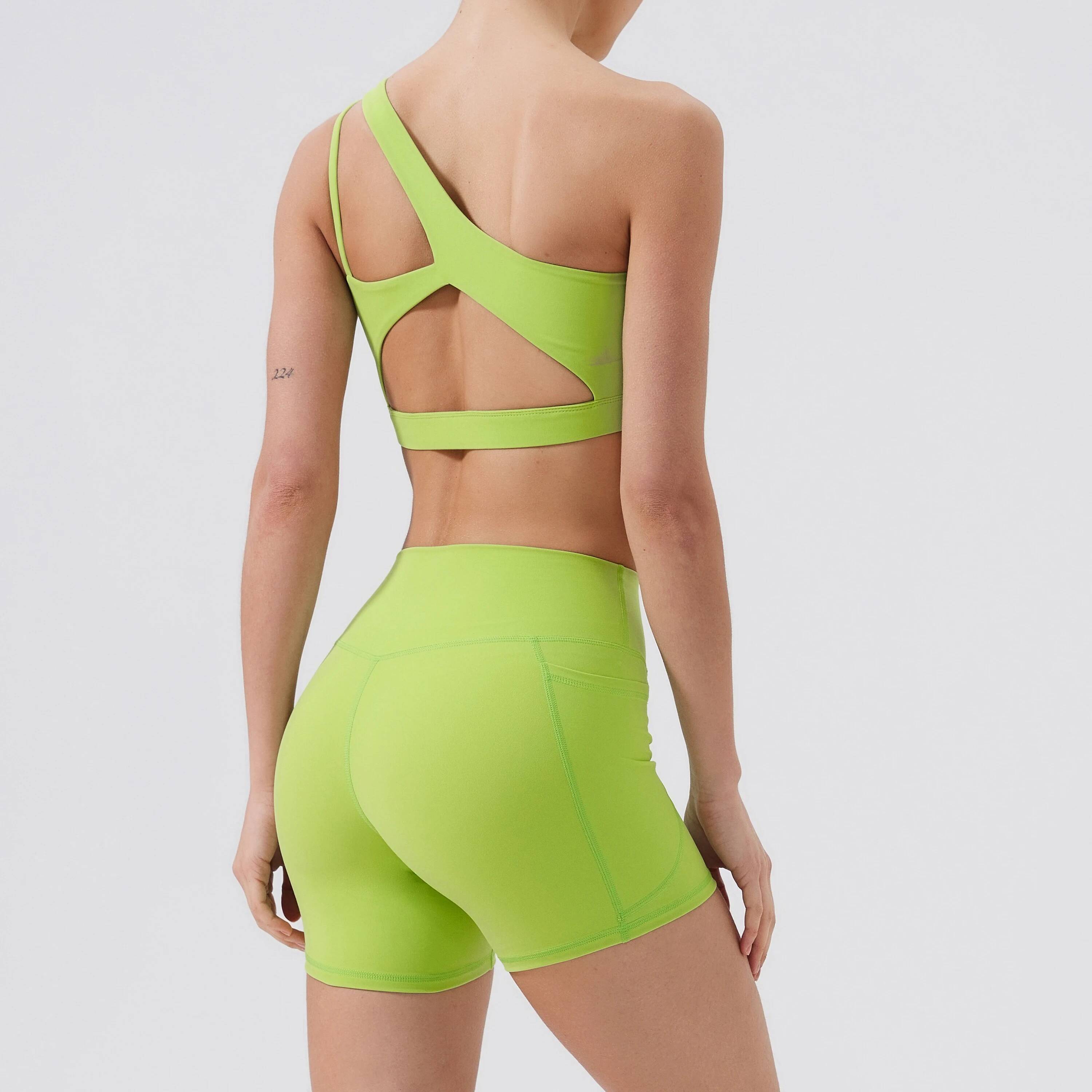 Women Sports Push Up Fiess Bras One Shoulder Shockproof Breathable Gym Yoga Running Bra Sexy Vest