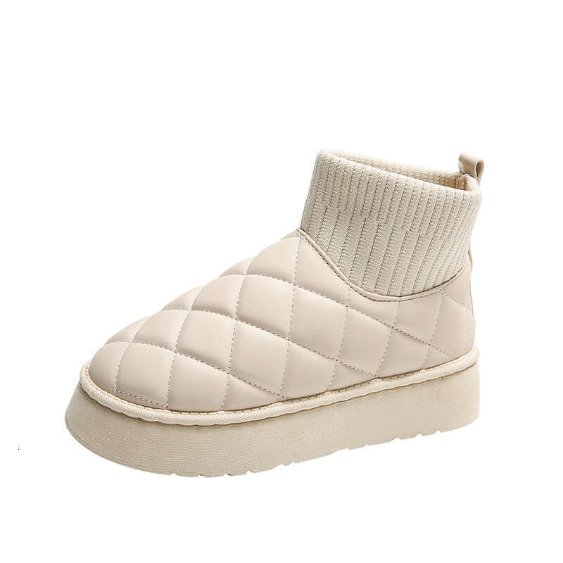 New Winter Trendy Free shipping Women's Snow Fleece Lining, Thickened and Warm, Bread Cotton Shoes, Short Boots with Thick Soles