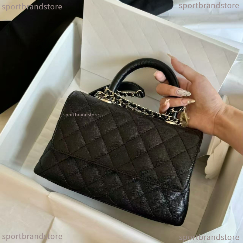 Top Quality Designer Bag Top Handle Bag Women's Handbag Cowhide Genuine Leather Metal Chain Shoulder Bag Caviar Classic Flap Bag Tweed Bag Woc Bag 24 K 25 CocoHandle Bag