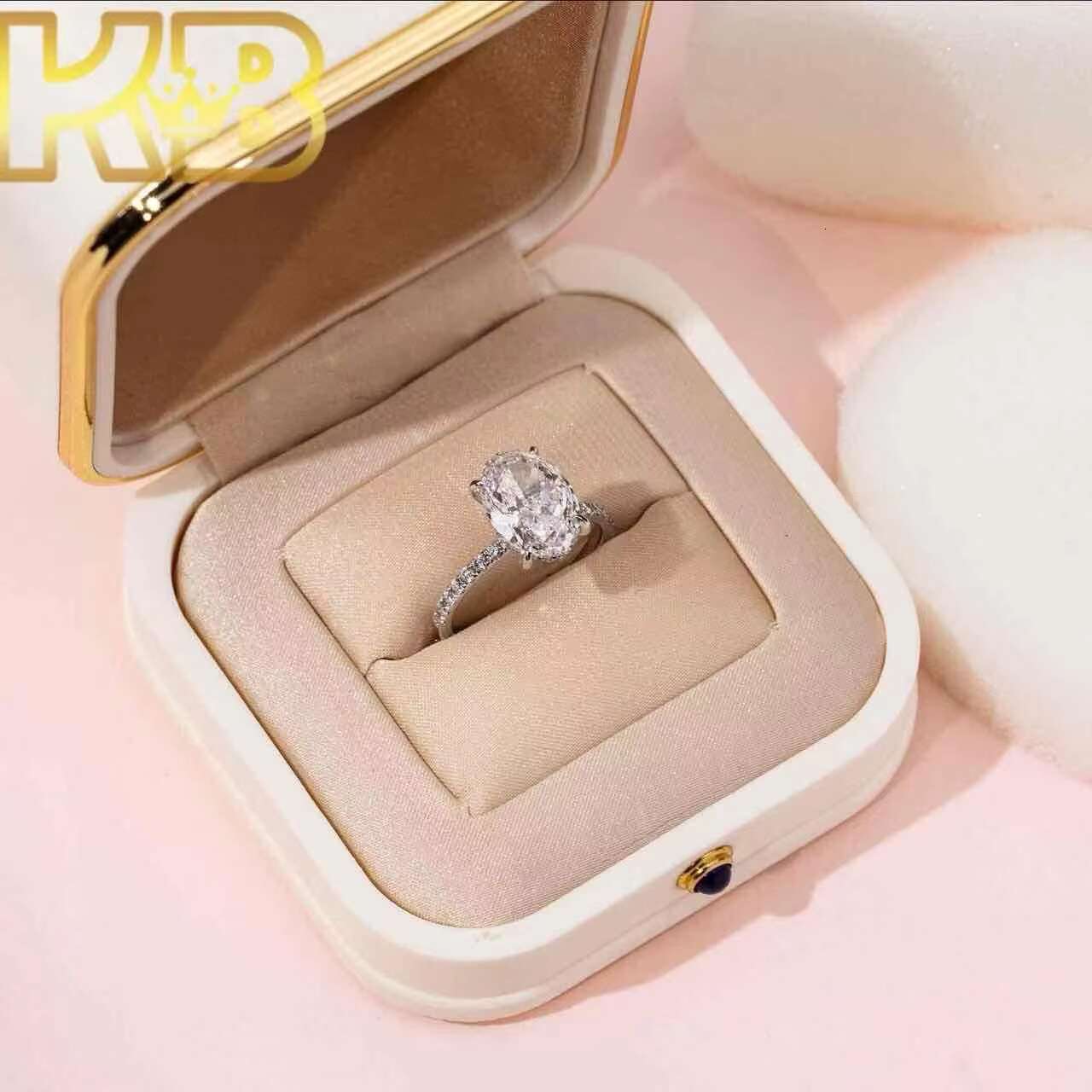 Custom IGI Certified 925 Silver Jewelry Engagement Diamond Lab Grown Gold Wedding Ring FINE Ring Lab Grown Diamond Ring