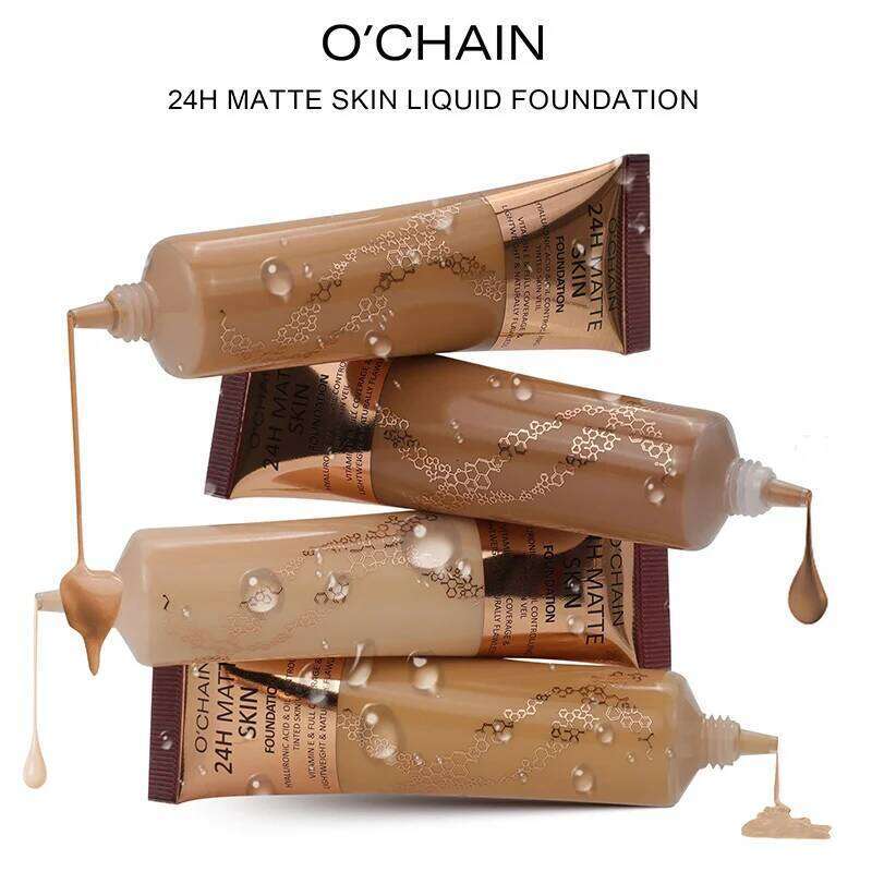 24 hour Matte Oil Control Liquid Foundation Perfect Coverage Skin Tone Enhancer Long-acting Forla Brightening Effect Concealer X25070