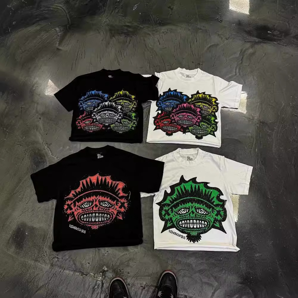 Vintage Warzone Valley Division Graphic Cotton T-Shirt Cropped Tees Men and women same style casual and comfortable 250514