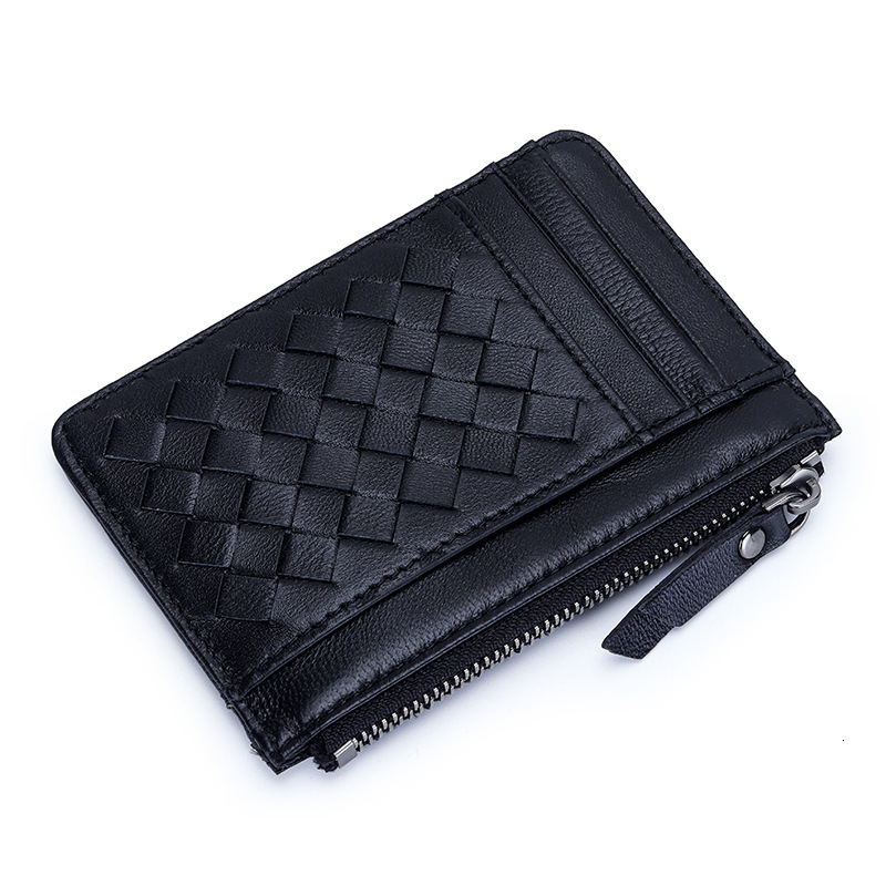 Card Holder Small Luxury Wallet Designer Wallet Women's Sheepskin Woven Ultra-thin Coin Purse Foreign Trade New Multi-functional Integrated ID Ho