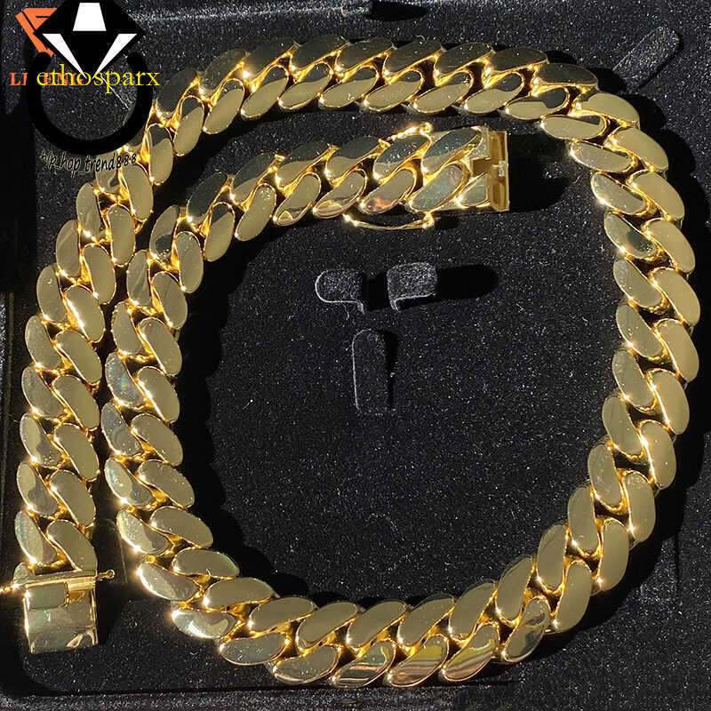 Link Gold Plated Miami Cuban Chain Necklace For Men And Women