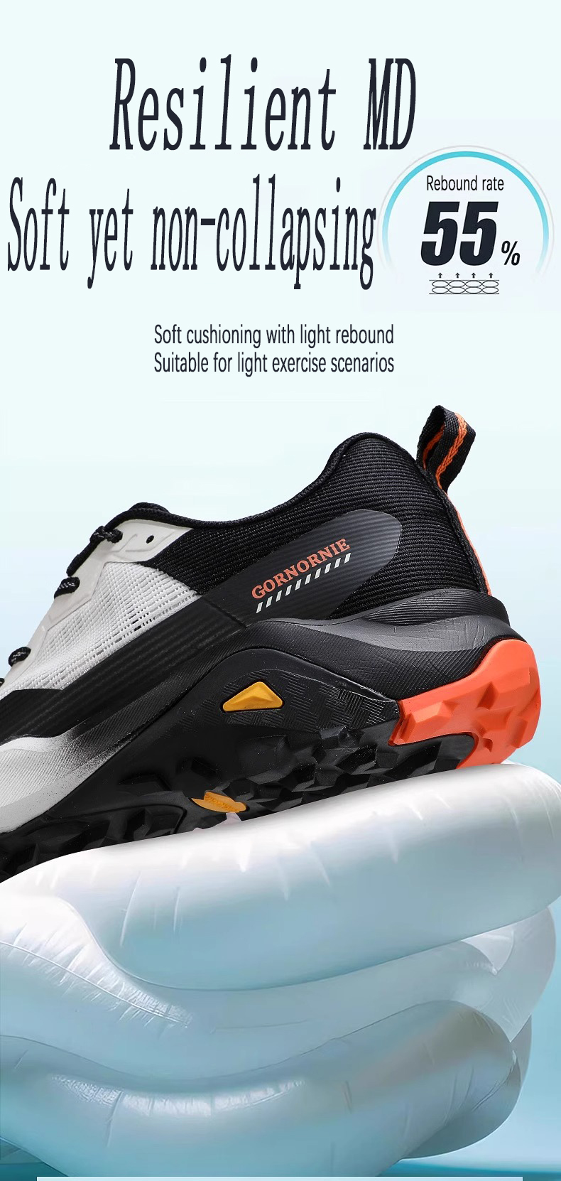 Outdoor leisure summer cool casual men and women single net breathable lightweight cross-country running shoes