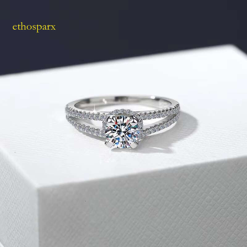 Exquisite Husky jewelry, fashionable 0.8ct with sandstone ring, silver gift, wedding engagement